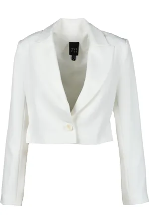 ACCESS FASHION Jakke, Dame, Hvid, S, Uld, Stilfuld jakke med genanvendte materialer