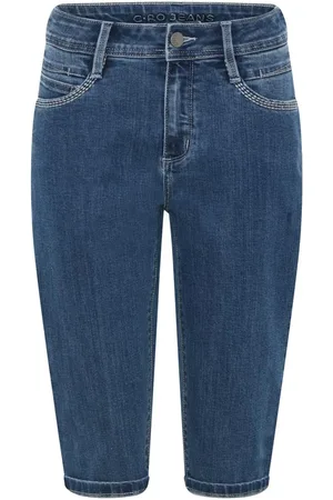 C.ro Shorts, Dame, Blå, S, Uld, Stilfulde Capri Denim Bukser