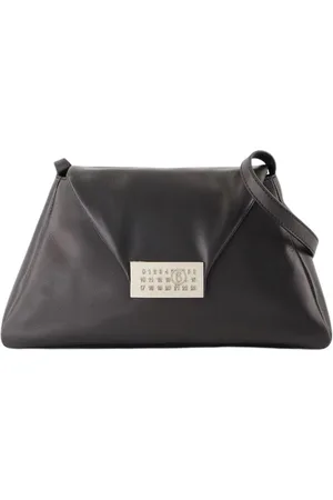 Maison Margiela Taske, Dame, Sort, ONE SIZE, Læder, Sort læder crossbody taske
