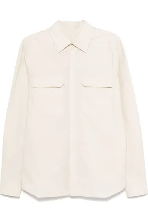 Rick Owens Skjorte, Herre, Hvid, XL, Bomuld, Hvid Skjorte med Frontknap Lukning