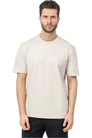 HUGO BOSS Top, Herre, , L, Bomuld, T-shirt med Metal Monogram