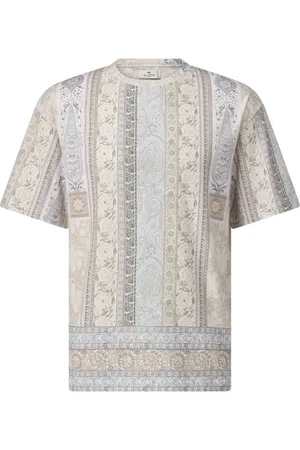 Etro Top, Herre, , XL, Bomuld, Paisley Print Bomulds T-shirt
