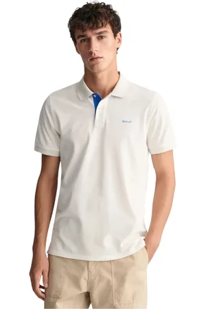 GANT Top, Herre, Hvid, XL, Bomuld, Stretch Bomulds Polo Shirt