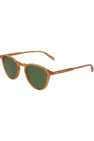 GARRETT LEIGHT Tilbehør, unisex, Gul, 46 MM, Hamp, Tidløse runde solbriller Hampton Sun