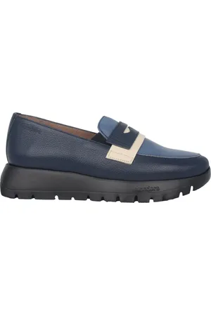Wonders Sko, Dame, Blå, 35 EU, Læder, Blå Dames Loafers - Moderne og Behagelig
