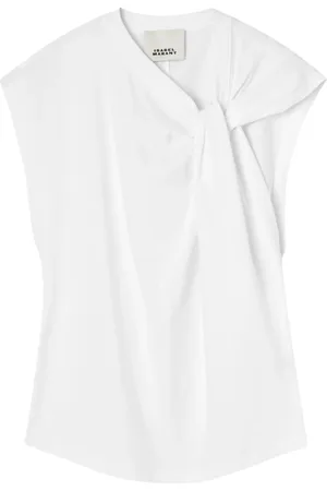 Isabel Marant Top, Dame, Hvid, M, Bomuld, Hvid Asymmetrisk Skjorte Moderne Minimalistisk Design