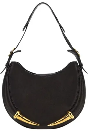 Roberto Cavalli Taske, Dame, Sort, ONE SIZE, Uld, Fang Skuldertaske med Tigerdetalje