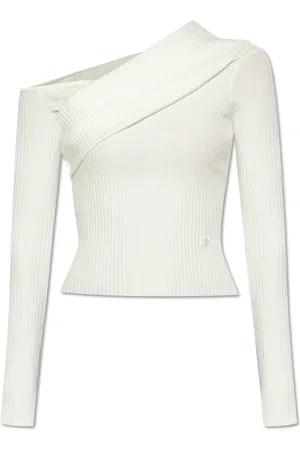 Courrèges Top, Dame, Hvid, M, Uld, Twist Top