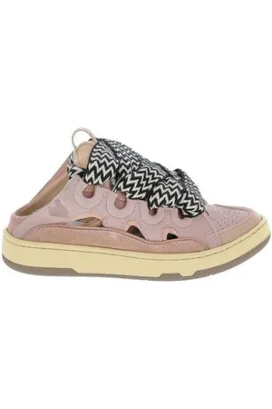 Lanvin Sko, Dame, Flerfarvet, 38 EU, Uld, Bleg Rose Muldyr Curb Low-top