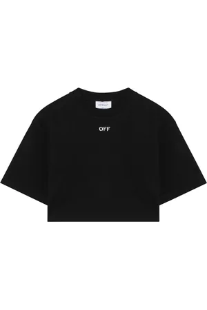 OFF-WHITE Top, Dame, Sort, XS, Bomuld, Kortærmet T-shirt med rund hals