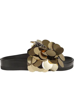 Paco rabanne Sko, Dame, Gul, 36 EU, Uld, Metallic Sandaler