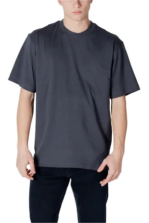 Calvin Klein Top, Herre, Grå, L, Bomuld, Grå Bomuldst-shirt til mænd