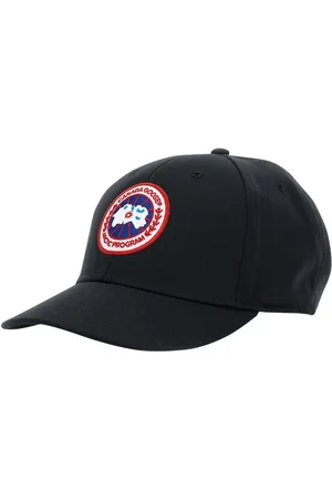 Canada Goose Tilbehør, unisex, Sort, ONE SIZE, Sort Arctic Baseball Hat med Rød Logo
