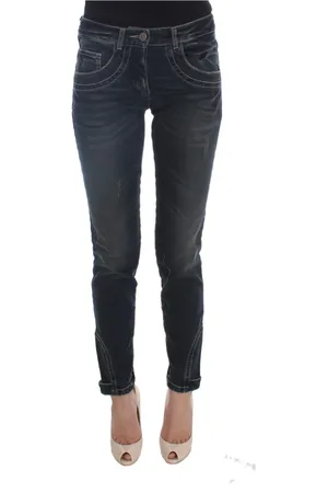 ERMANNO SCERVINO Jeans, Dame, Blå, XS, Bomuld, Blå Slim Fit Italienske Jeans