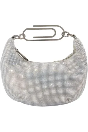 OFF-WHITE Taske, Dame, Blå, ONE SIZE, Uld, Binder Clip 20 Taske