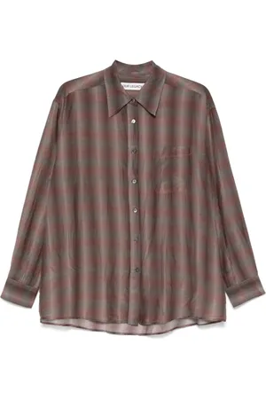 OUR LEGACY Bluser & Skjorter, Dame, Brun, XS, Bomuld, Screen Check Sheer Favourite Shirt