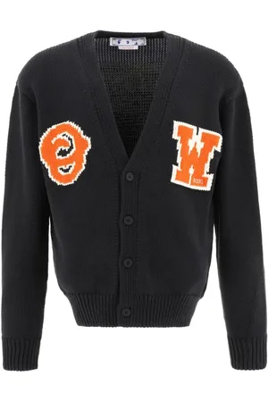 OFF-WHITE Strik, Herre, Sort, S, Uld, Strikket cardigan