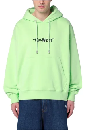 OFF-WHITE Sweathshirts & Hoodies, Herre, Grøn, S, Bomuld, Hoodie med hætte