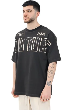 VERSACE Top, Herre, Sort, M, Bomuld, Grafisk Print Urban T-shirt
