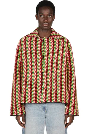 Lanvin Jakke, Herre, Flerfarvet, L, Uld, Merino Uld Strikjakke - Curb Chevron Stil