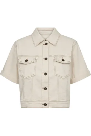 Mos Mosh Jakke, Dame, , S, Denim, Denim inspireret jakke med korte ærmer