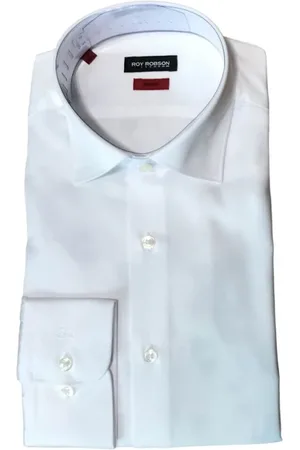 Roy Robson Skjorte, Herre, Hvid, 3XL, Satin, Hvid Satin Skjorte Slim Fit
