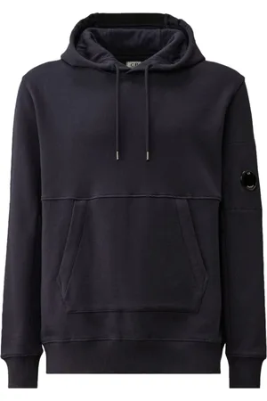 C.P. Company Sweathshirts & Hoodies, Herre, Blå, M, Bomuld, Navy Hoodie Kængurustil