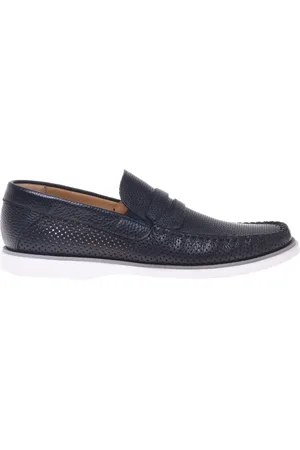 BALDININI Sko, Herre, Blå, 41 EU, Tyl, perforated loafer
