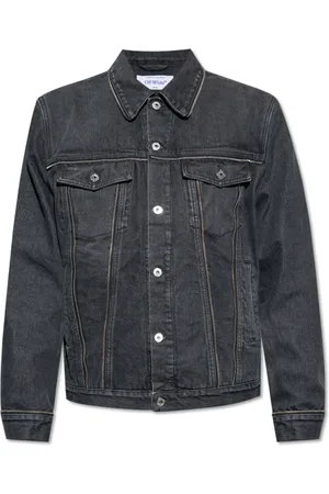 OFF-WHITE Jakke, Herre, Sort, L, Denim, Sort denimjakke