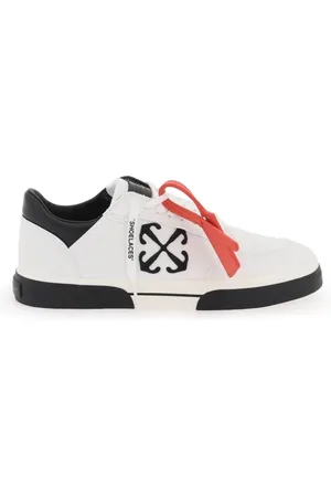 OFF-WHITE Sko, Herre, Flerfarvet, 40 EU, Bomuld, Arrow Embroidered Canvas Leather Sneakers