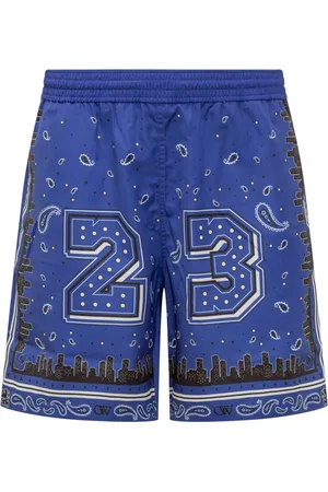 OFF-WHITE Badetøj, Herre, Blå, M, Bandana Badeshorts