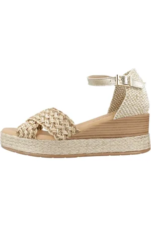 Pitillos Sko, Dame, Brun, 38 EU, Flettede Stropper Kile Sandaler