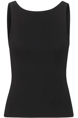 Gestuz Top, Dame, Sort, XL, Bomuld, Reversibel Ærmeløs Top