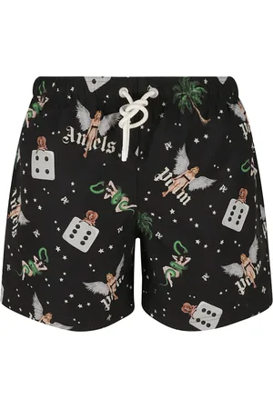Palm Angels Badetøj, Herre, Flerfarvet, L, Polyester, Pin Up Badeshorts