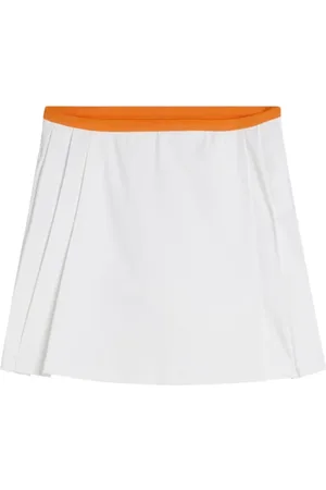 J Lindeberg Nederdel, Dame, Hvid, M, Uld, Hvid Nederdel med Mellemhøj Talje og Indre Shorts