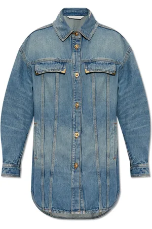 Palm Angels Bluser & Skjorter, Dame, Blå, S, Denim, Denimskjorte