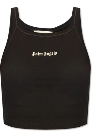 Palm Angels Top, Dame, Sort, XS, Bomuld, Cropped Top