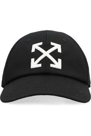 OFF-WHITE Tilbehør, Herre, Sort, ONE SIZE, Bomuld, Bomuldsbaseballkasket med stiv skygge