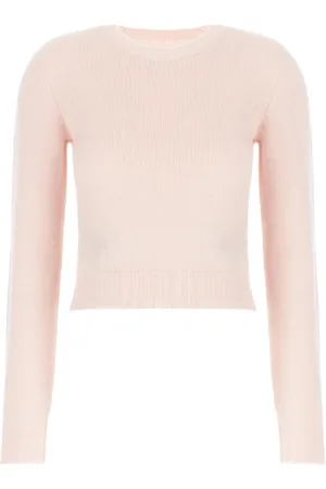 Palm Angels Strik, Dame, Lyserød, L, Uld, Logo Uldblanding Sweater