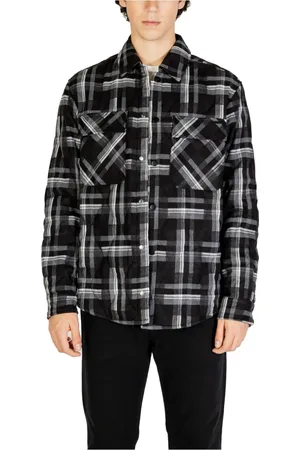 GIANNI LUPO Skjorte, Herre, Sort, 3XL, Polyester, Ternet Langærmet Skjorte Sort