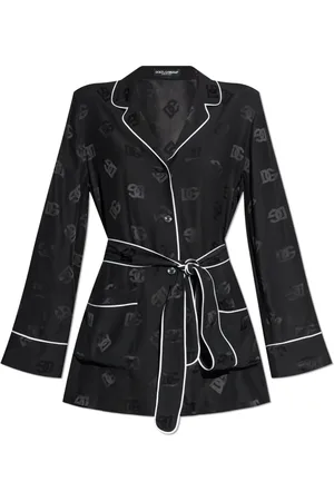 Dolce & Gabbana Bluser & Skjorter, Dame, Sort, 2XS, Skjorte med logo
