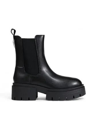 Guess Sko, Dame, Sort, 40 EU, Læder, Sort Slip-On Støvler - Rund Tå