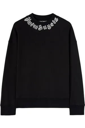 Palm Angels Sweathshirts & Hoodies, Herre, Sort, XL, Bomuld, Logo Print Sweater