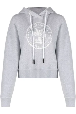 Palm Angels Sweathshirts & Hoodies, Dame, Grå, XS, Bomuld, College Classic Hættetrøje