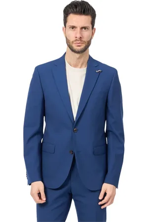 Bugatti Jakke, Herre, Blå, 3XL, Blå Jakke med Revers Lukning