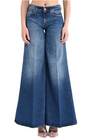 Dondup Jeans, Dame, Blå, W28, Bomuld, Wide Leg Jeans Marlen Model