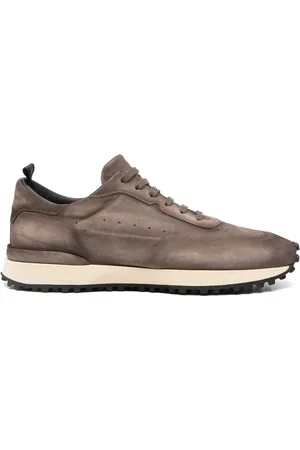 Officine creative Sko, Herre, Brun, 41 EU, Læder, Suede Sneakers med læderfor