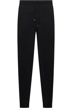 Brunello Cucinelli Bukser, Herre, Sort, 2XL, Bomuld, Elastiske Bukser med Talje