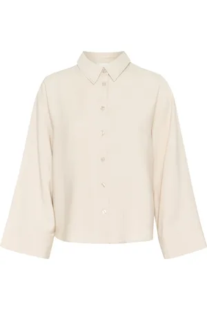 My Essential Wardrobe Bluser & Skjorter, Dame, , M, Cadizmw Skjortebluse Oatmeal