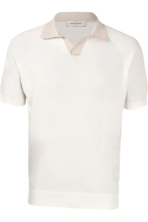 Gran Sasso Top, Herre, , XL, Ecru Polo Shirt